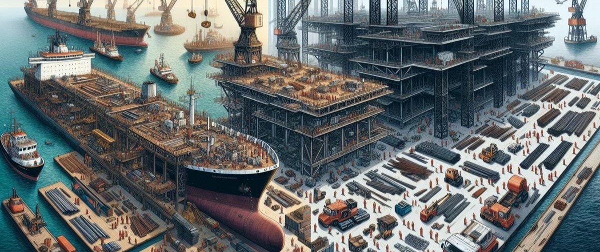 Arranjo estrutural de navios, fluxo de atividades, planejamento e layout de esta