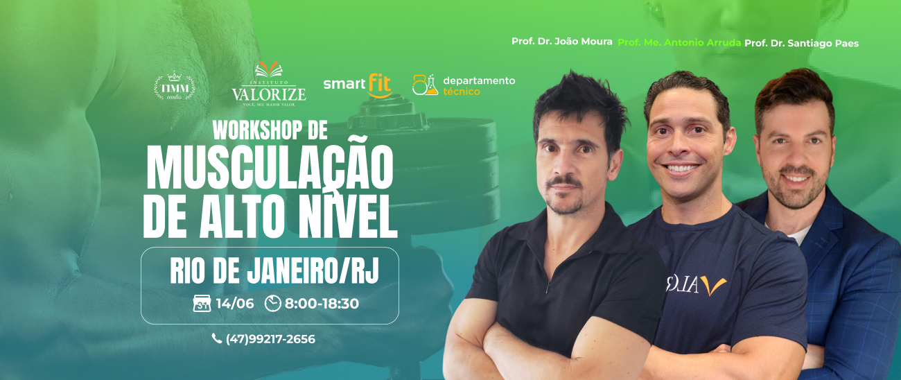RIO DE JANEIRO/RJ - Workshop de Musculação de Alto Nível